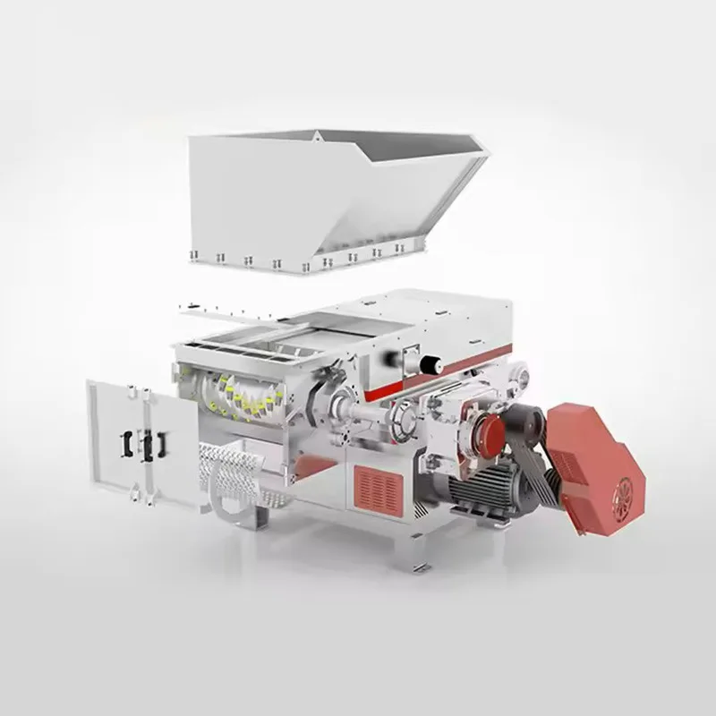 Industrial Double Shaft Shredder Waste Plastic Rubber Metal Crusher Recycling Shredder Machine For Municipal Sorting Center Use