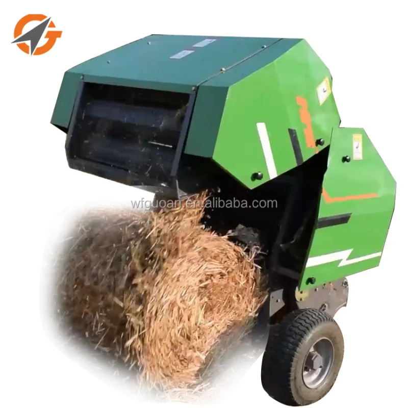 Combine Crushing And Baling Hydraulic Round Grass Rolling Machine Mini Hay Baler