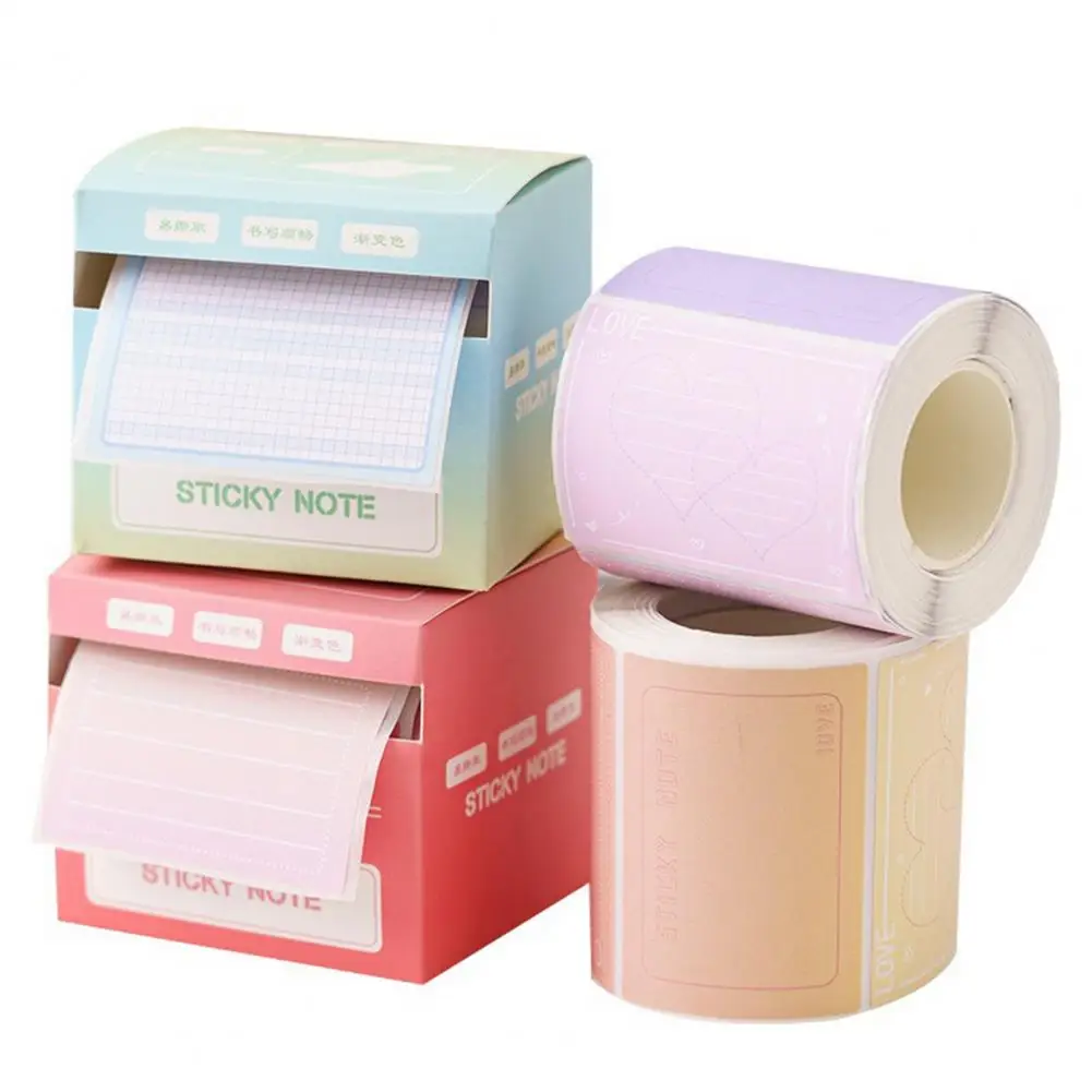 Sticky Notes with Pull-out Tape 256 Sheets Full Adhesive Sticky Notes Roll Tape with Pull Out Dispenser Boxes To-do Lists