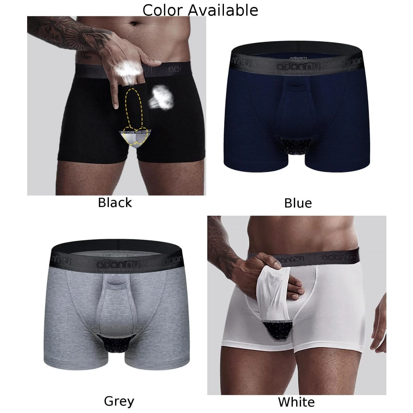 Breathables Panties Men’s Underwear Bullet Separation Scrotum Physiological Underpants Shorts U Convex Pouch Briefs