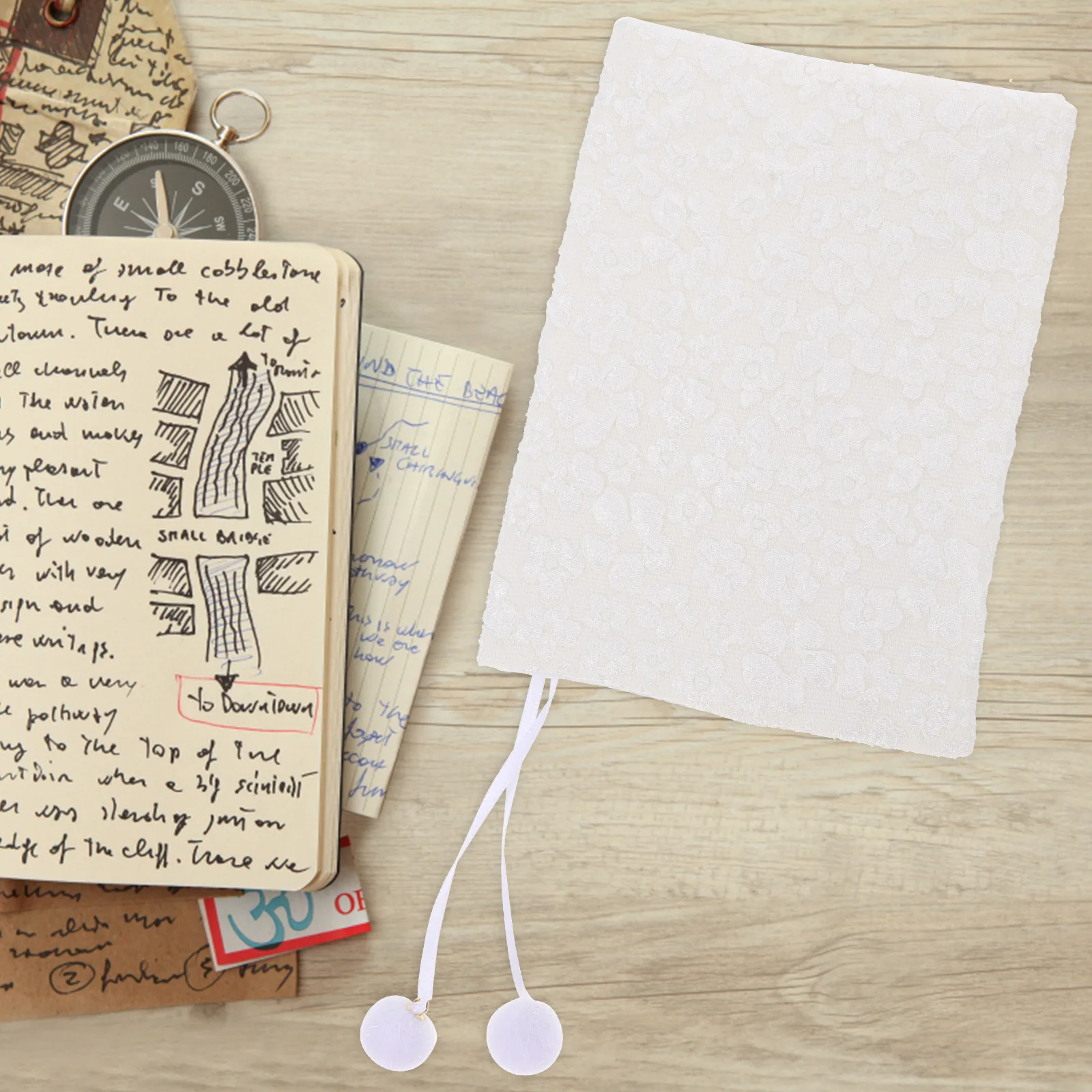 

Notebook Cover Washable Reusable Book Protector Wear-Resistant Fabric Sleeve For Students Diary Hardcover Textbooks