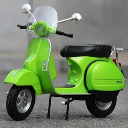 1/10 Vespa 125 Alloy Leisure Motorcycle Model Diecasts Metal Street Motorcycle Model Simulation Sound and Light Childrens Gifts