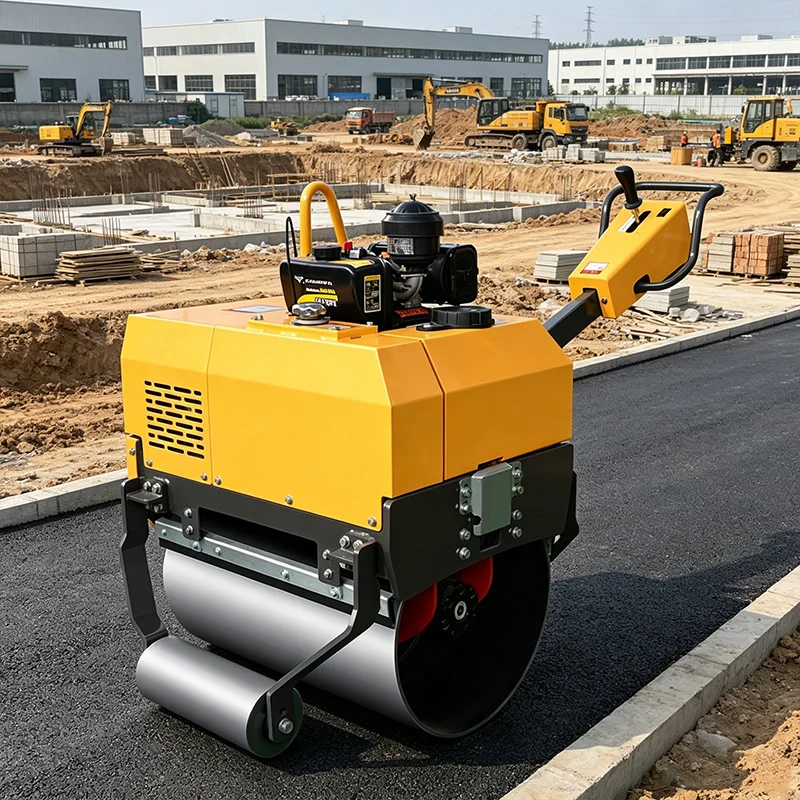 Small single drum roller for narrow grooves and backfill compaction, small single drum roller