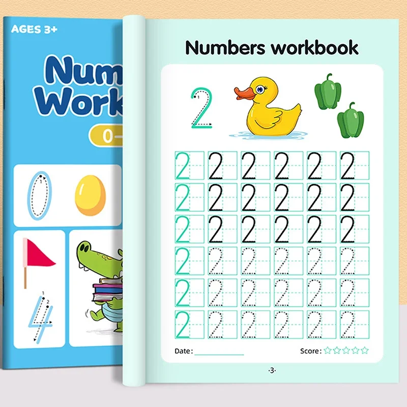 48 Pages Number Excercise Books Writing Learning Math For Kids Children's Kindergarten Exercises Calligraphy Practice Book Gifts