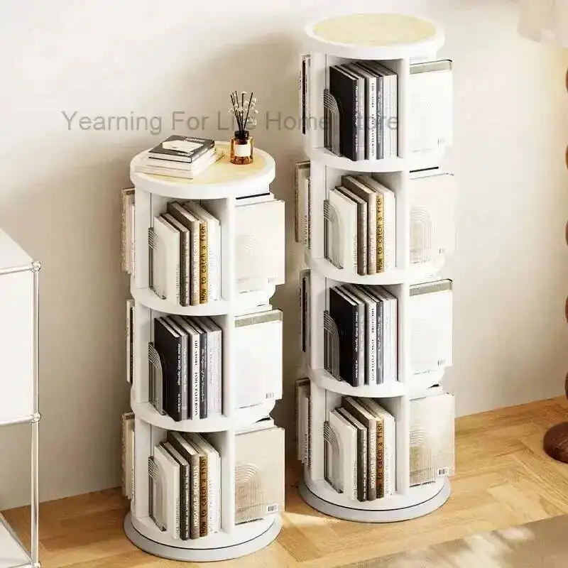 

Swivel Minimalist Bookcases Story Personalized Storage Aesthetic Luxury Book Shelf Nordic Standing Estanteria Home Furniture