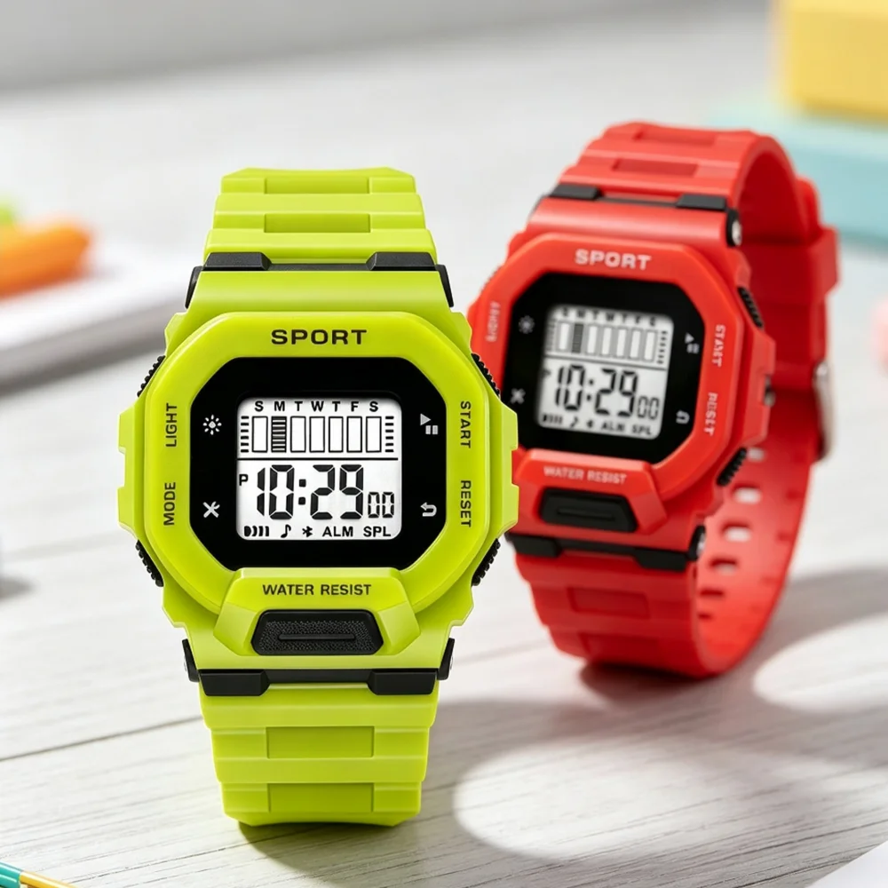 YIKAZE Men Women Sports Watches Multifunction Military Digital Watch Waterproof Fitenss Electronic Wristwatch for Student Man