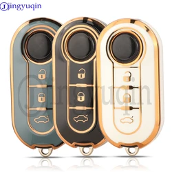 jingyuqin NEW TPU Car Key Case Cover For Fiat 500 Ducato Panda 500L Punto Lancia Musa Citroen Jumper Peugeot Boxer Auto