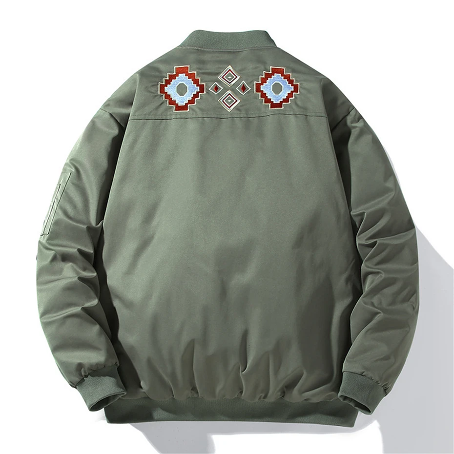 Chaqueta de béisbol gruesa para hombre, parka Bomber de talla grande 10XL, diseño bordado a la moda, abrigo cortavientos verde, Invierno