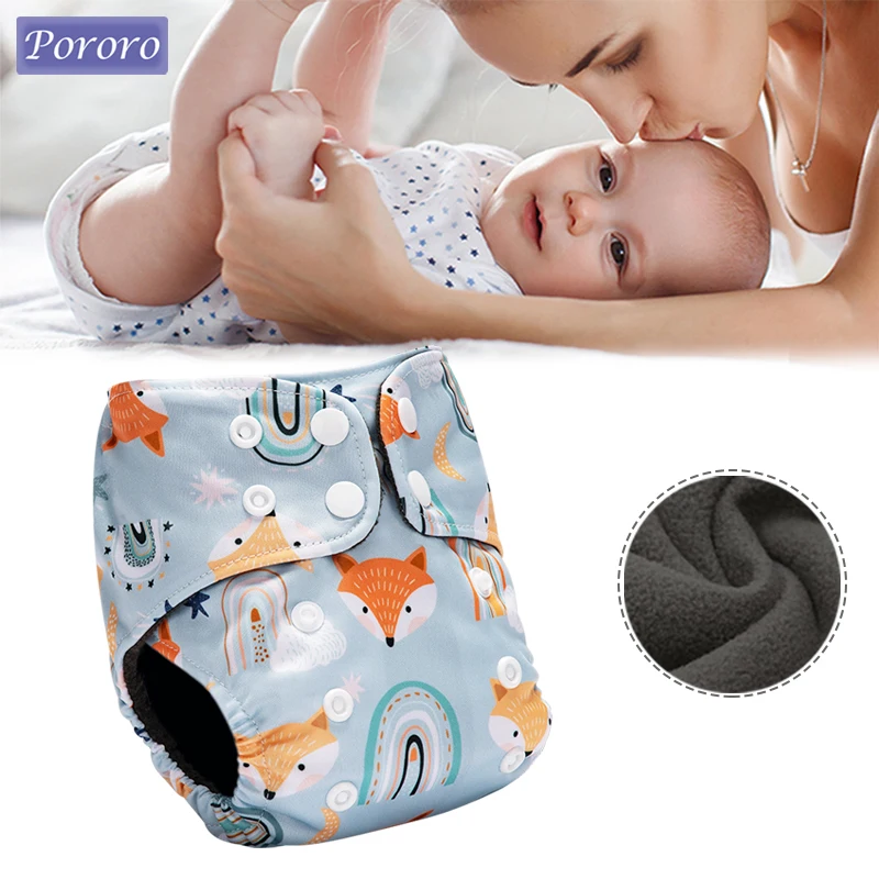 Cute Cartoon Print Reusable Infant Cloth Diaper Eco-friendly Nappy Washable Toilet Training Pant Baby Shower Gift For Newborn