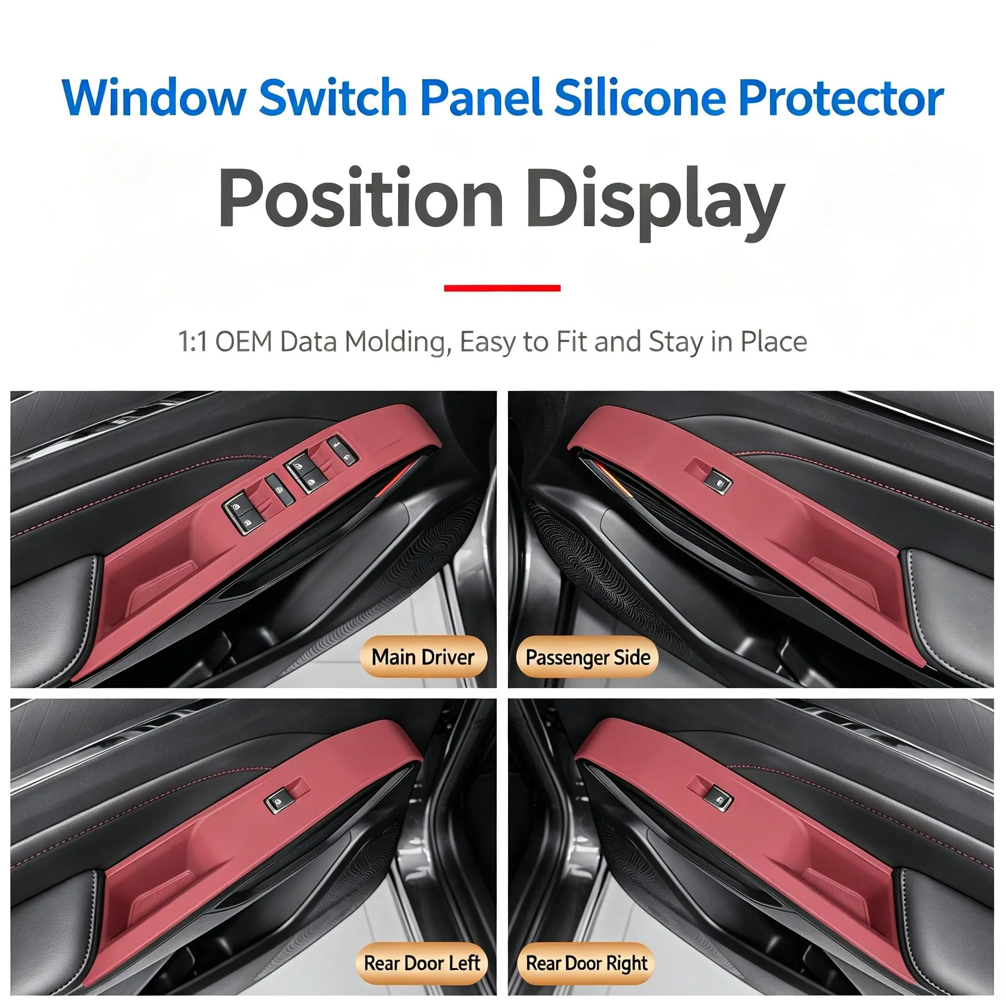 Soft Silicone Window Switch Cover For Changan X5 PLUS 2026 Waterproof Door Panel Button Mat Anti-Dust Car Interior Accessories 4
