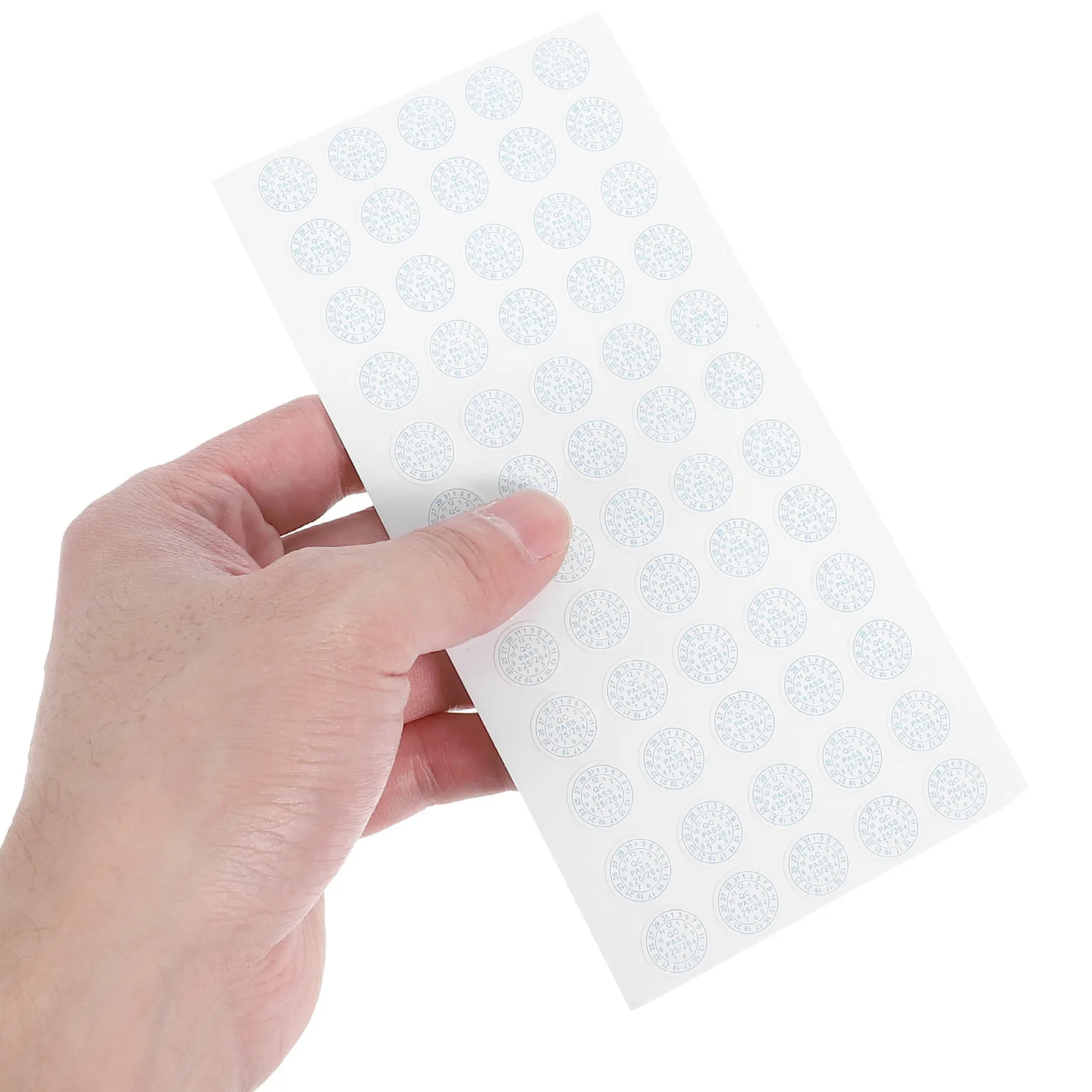 

5 Sheets Round Quality Control Approval Stickers Tamper Seal Labels with Manufacture Date Display for Electronics Furniture