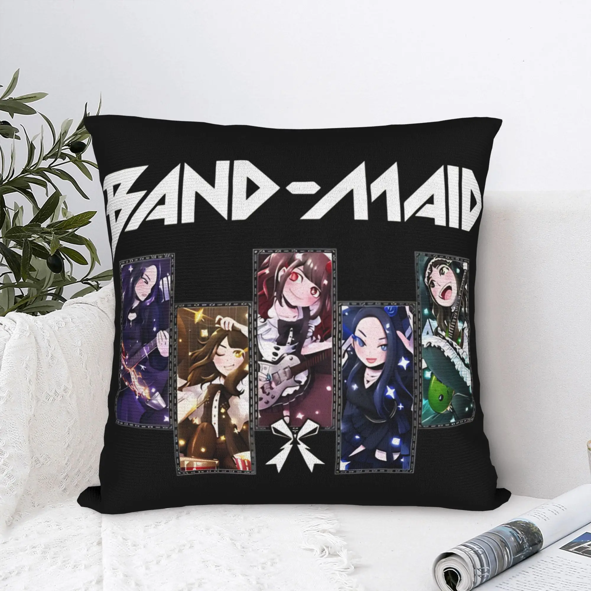 Band Maid Rock Symphony Pillowcase Polyester Cushion Cover Decor  Pillow Case Cover Car Square 45X45cm