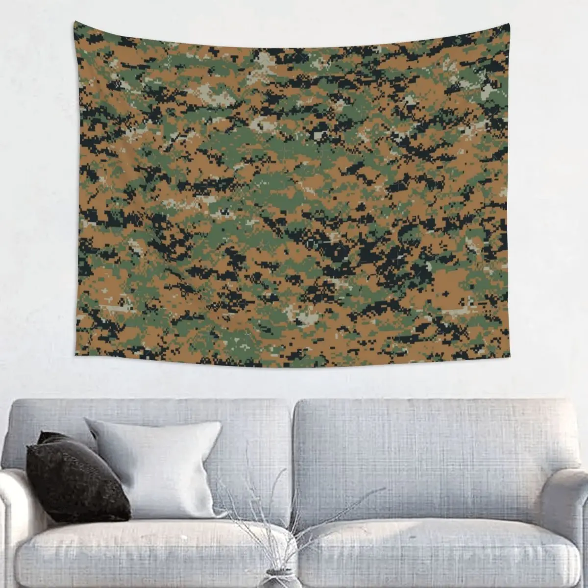 Marpat Woodland Camouflage Tapestry Wall Hanging Hippie Tapestries Army Military Camo Bohemian Blanket Dorm Decor Yoga Mat