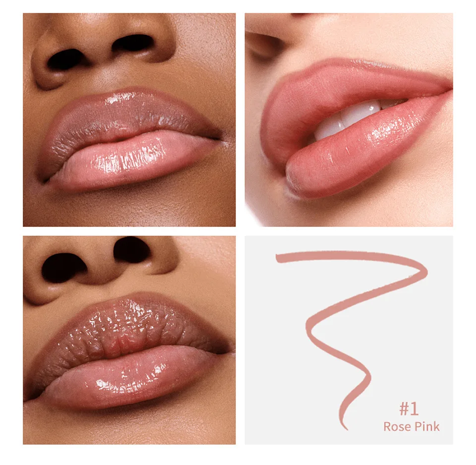 Matita per labbra staccabile Matita per labbra a prova di sbavature Contorno labbra impermeabile Rossetto opaco definitore a lunga durata per la correzione delle labbra sottili