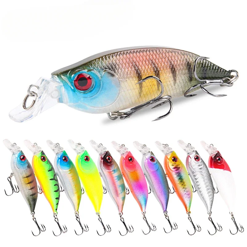 Colorful Flat Tongue Plate Long-range Submersible Minnow 9.4cm 8.5g Ringing Pearl Bass Bionic Fake Bait Diving Bait Lure Jig