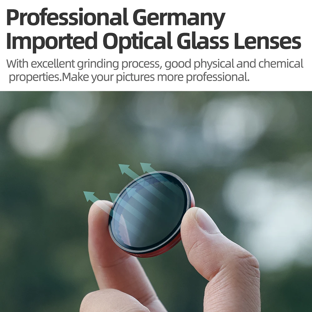 Multi-Layerเคลือบฟิล์มปรับสําหรับDJI Action 5 Pro NDชุดกรองเลนส์กล้องสําหรับDJI Action 4/3 อุปกรณ์เสริม