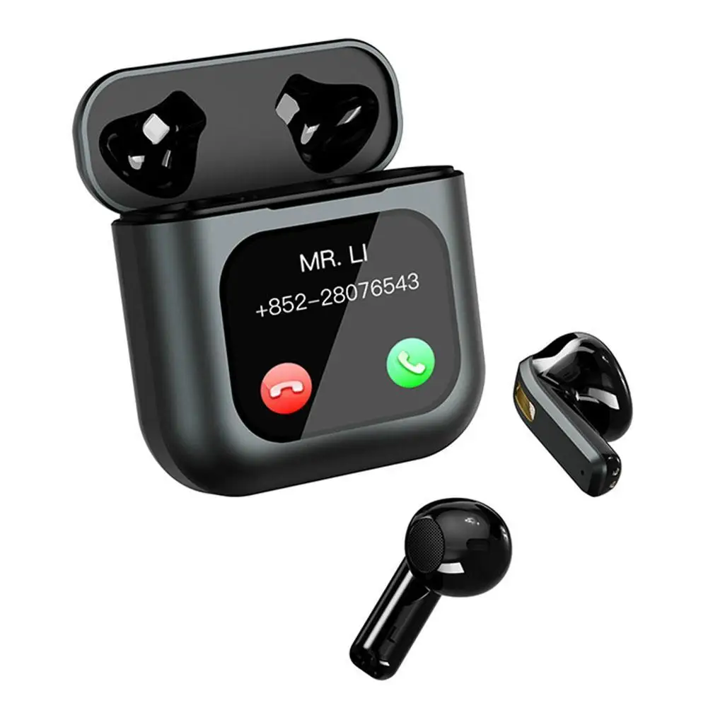 Smart Display Touch Control Bluetooth-compatible Wireless Earbuds For Mobile Phone Touch Digital Display Sports Earbuds Gaming