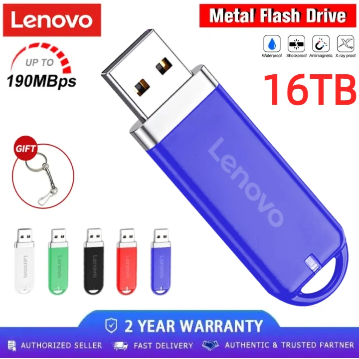 Lenovo 16TB USB Fast 3.0 Pen Drive 2TB USB Flash Drives Mini Pendrive 1TB Cle USB Memory Stick U Disk For TV PC Computer Gaming