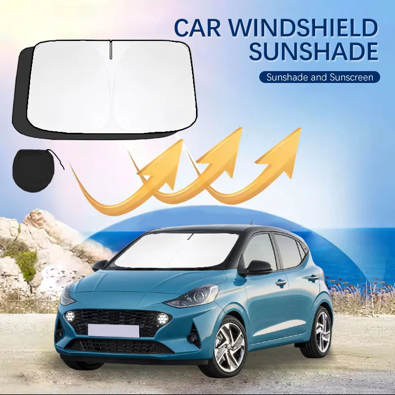 

For Hyundai i10 new energy N Line Windshield Sun Shade Sunshade Sun Visor Protector Foldable Blocks UV Rays Laser Sun Protector