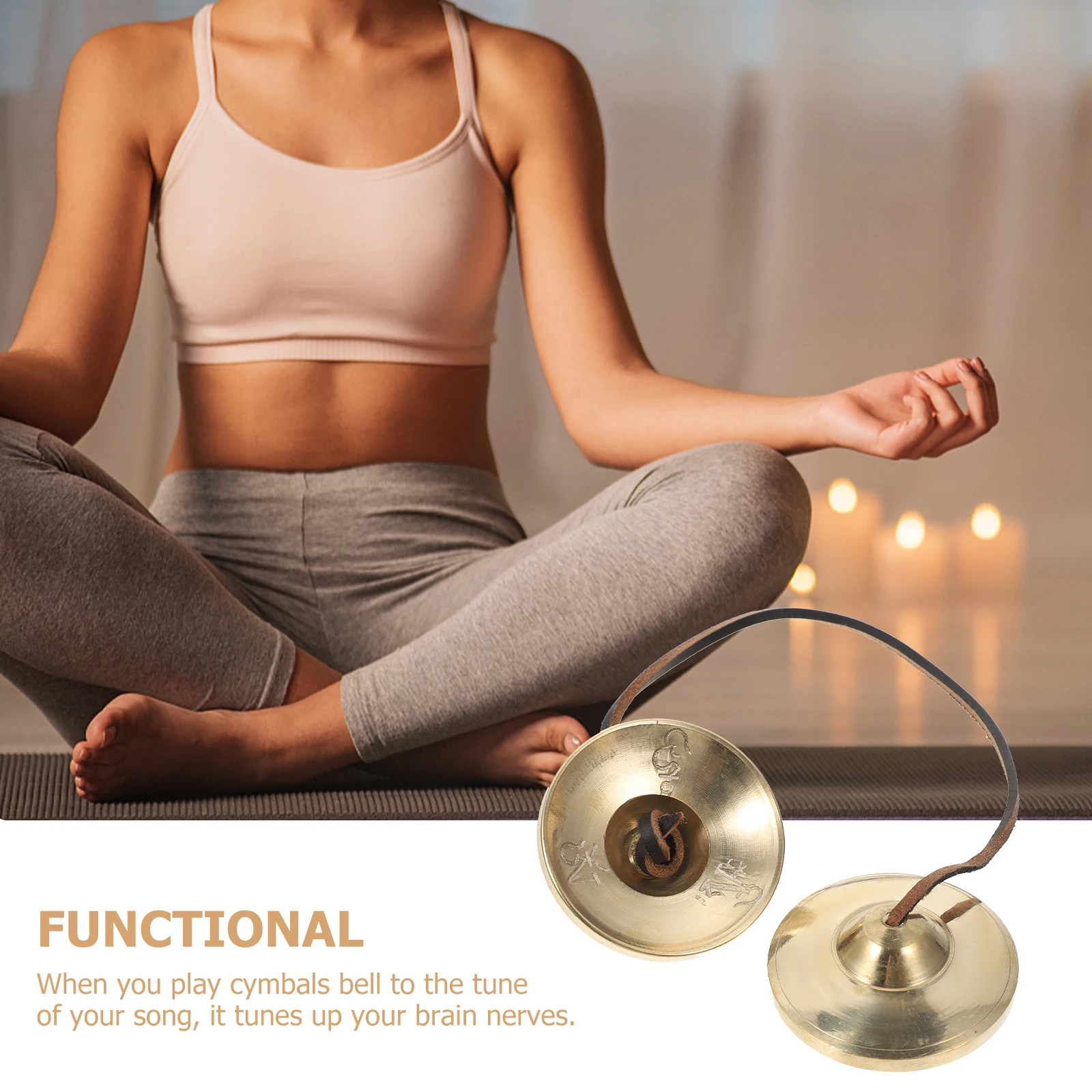 

Percussion Instrument Vintage Meditation Hand Yoga Chime Rhythm Copper Cymbal Religious Style Tingsha Meditation Bells Tibetan