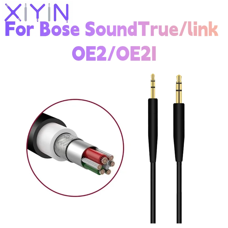 Replacement Plug and Play Audio cable For Bose SoundTrue/link OE2 Headphone 2.5mm to 3.5mm Jack Headset Audio Cable With Mic