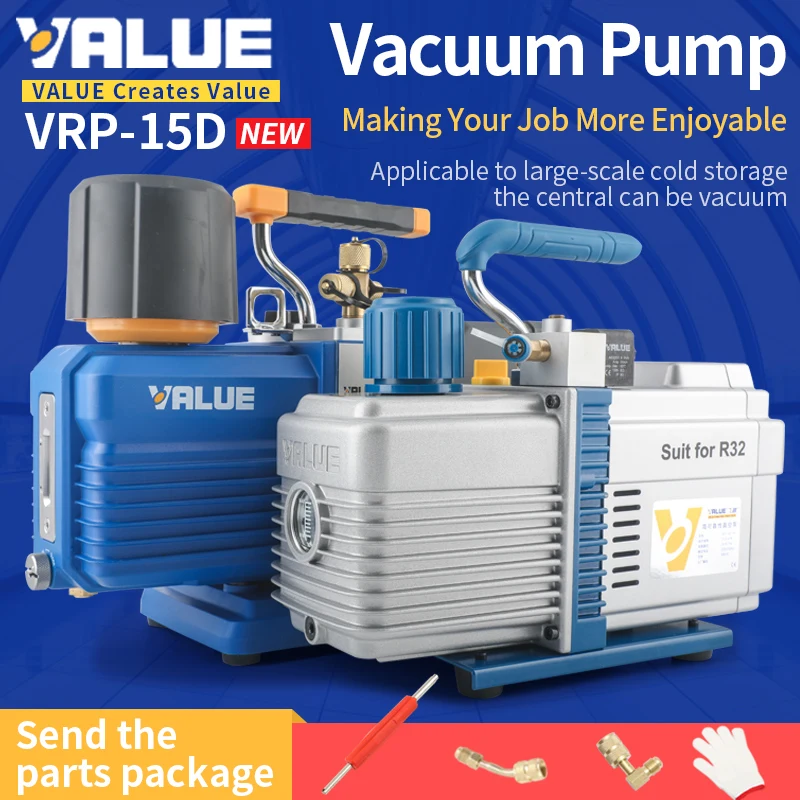 VRP-15D القيمة 2FY-6C مضخة تفريغ عالية الكفاءة مناسبة لصيانة مكيف الهواء التخزين البارد على نطاق واسع R410 R32