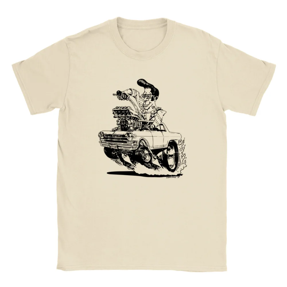 Elvis in a Hot Rod Nova - Unisex Crewneck T-shirt