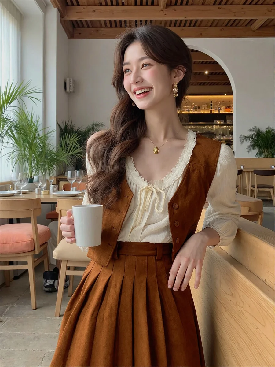 

Женские жилеты, женские зимние жилеты в корейском стиле, коричневые, с несколькими карманами, осенние, плотные, готические, в стиле панк, без рукавов, темные, модные, крутые