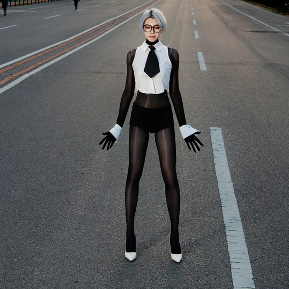 Elasticity High Stretch Bodysuit Long Sleeve New Condition Regular Length Solid Color Long Sleeve Sheer Bodysuit