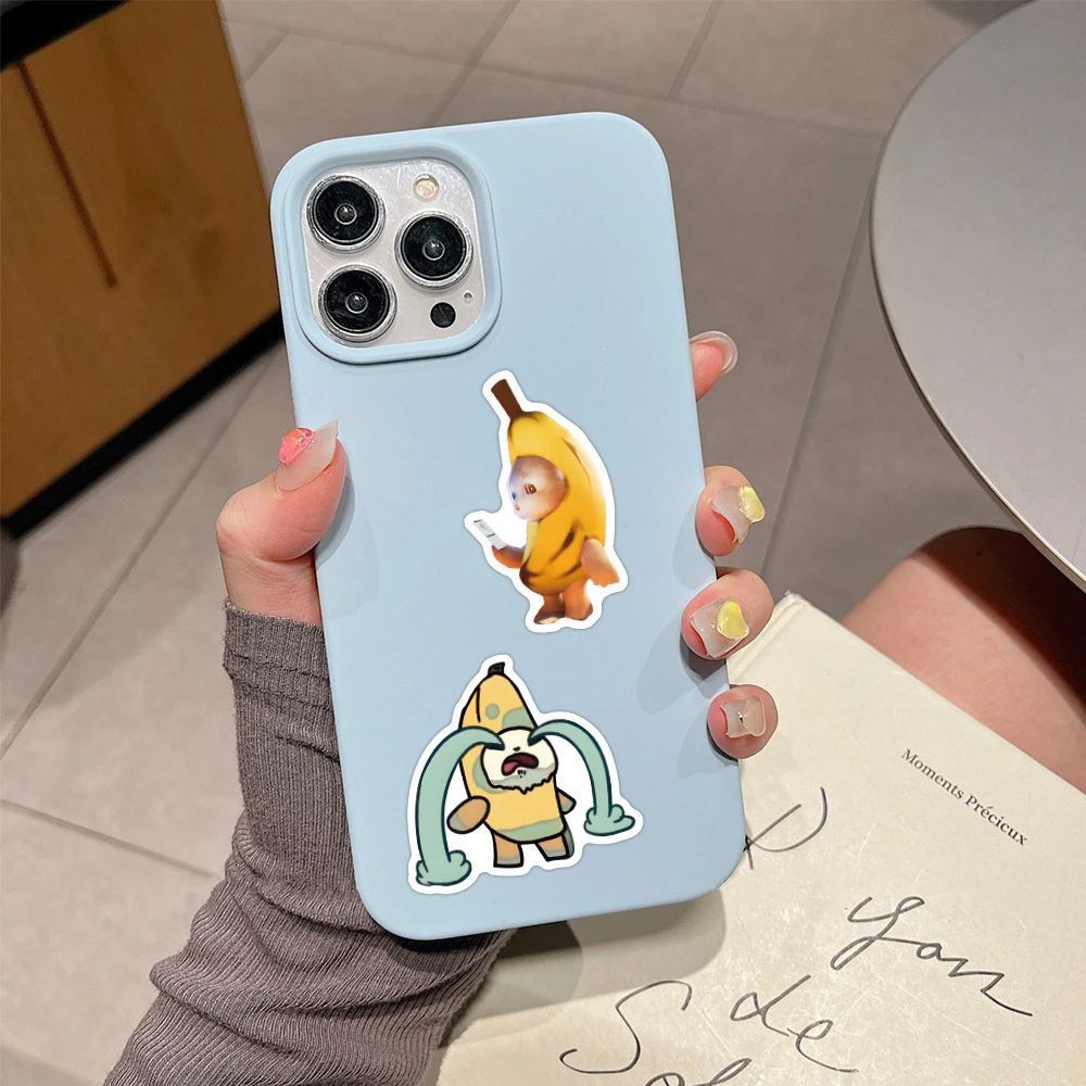 10/30/50 Stuks Schattige Banaan Kat Meme Stickers Grappige Cartoon Dier Decal Diy Telefoon Laptop Bagage Waterdichte Sticker Leuk Voor Kind Speelgoed