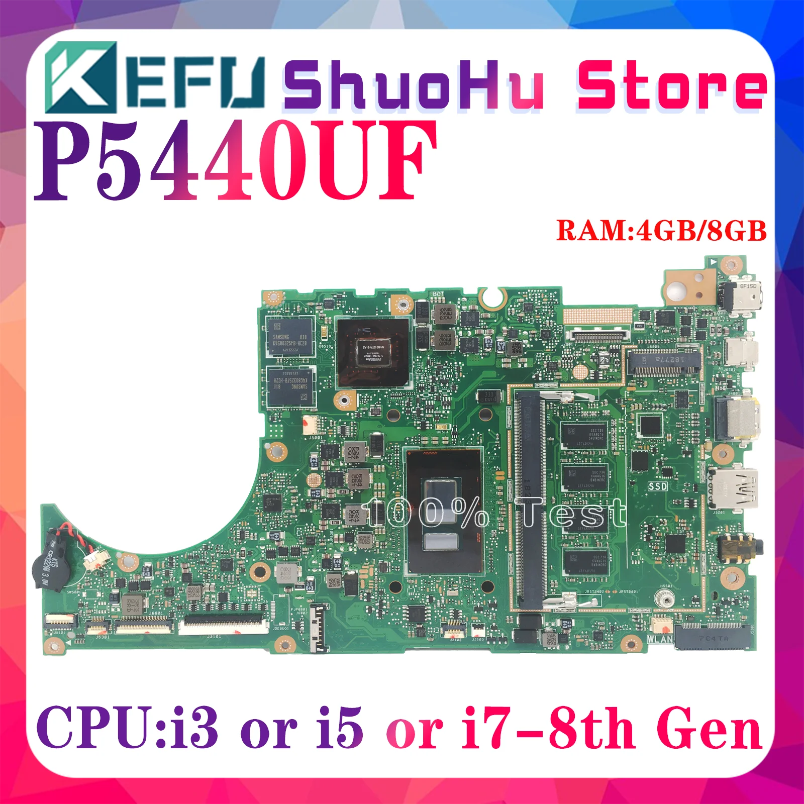 

P5440UF P5440UA Mainboard For ASUS ExpertBook P5340UF P5340UA P5240UF P5240UA P5440U P5340U P5240U Laptop Motherboard RAM4GB/8GB