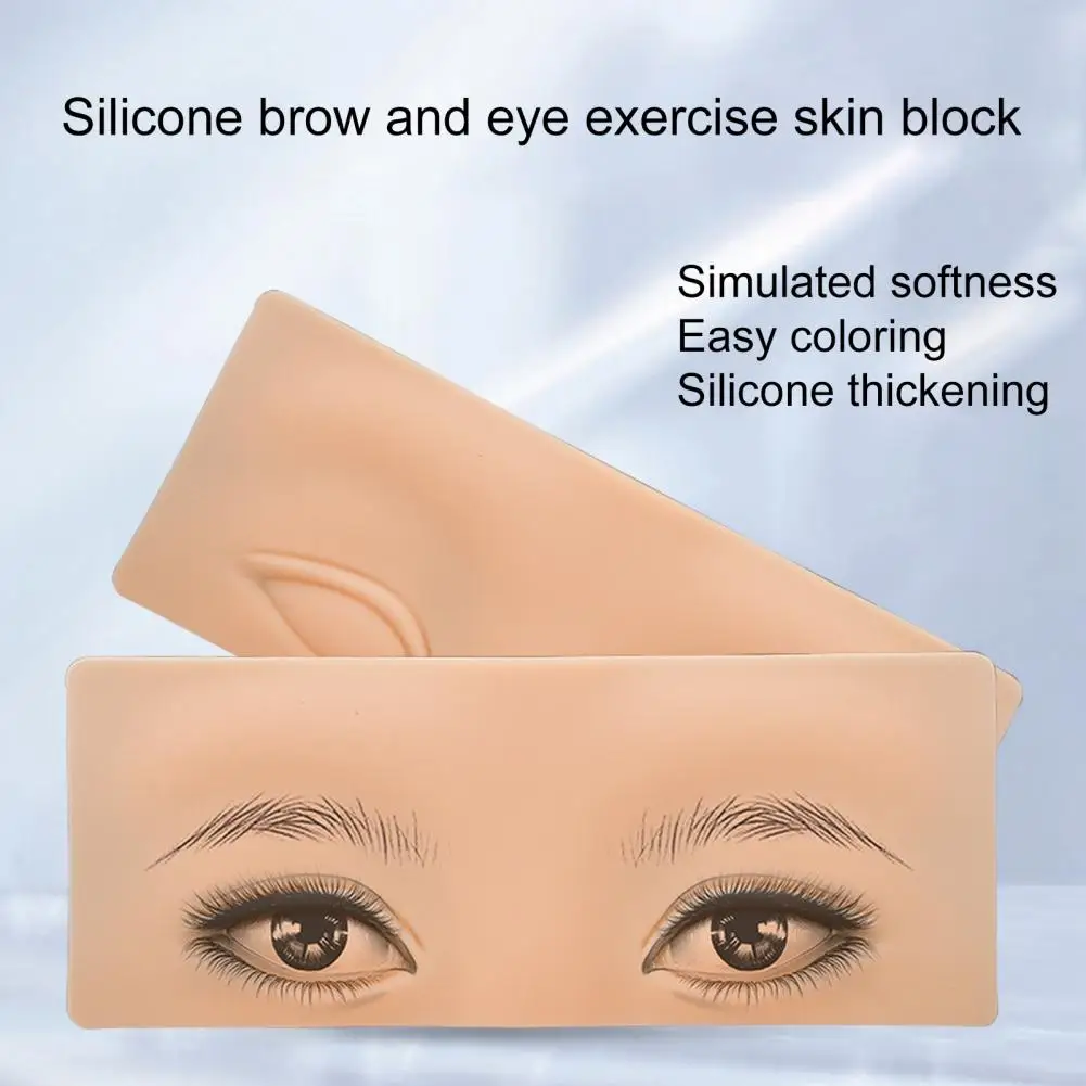 

Tattoo Training Fake Skin Realistic Thickened Non-tarnishable 3D Silicone Eyebrow Eye Makeup Training Skin Beginners Supply