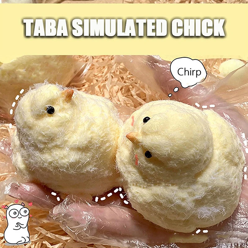 Pollo mole kawaii artesanal de silicone macio reunido amarelo selo de frango macio crianças presente de aniversário brinquedo bonito pintinho mole