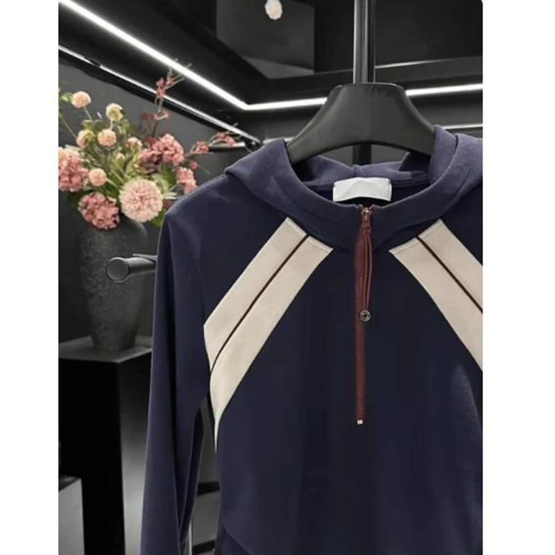 سترة نسائية بغطاء للرأس مقاس كبير لربيع 2025 سترة نسائية بقلنسوة ملونة كاجوال مريحة ملابس خروج