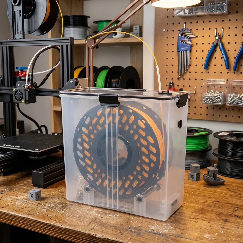 3D Printer Filament Dryer BOX Temperature And Humidity Display Stores 1 KG Filament Storage and Drying Box For Any 3D Printer