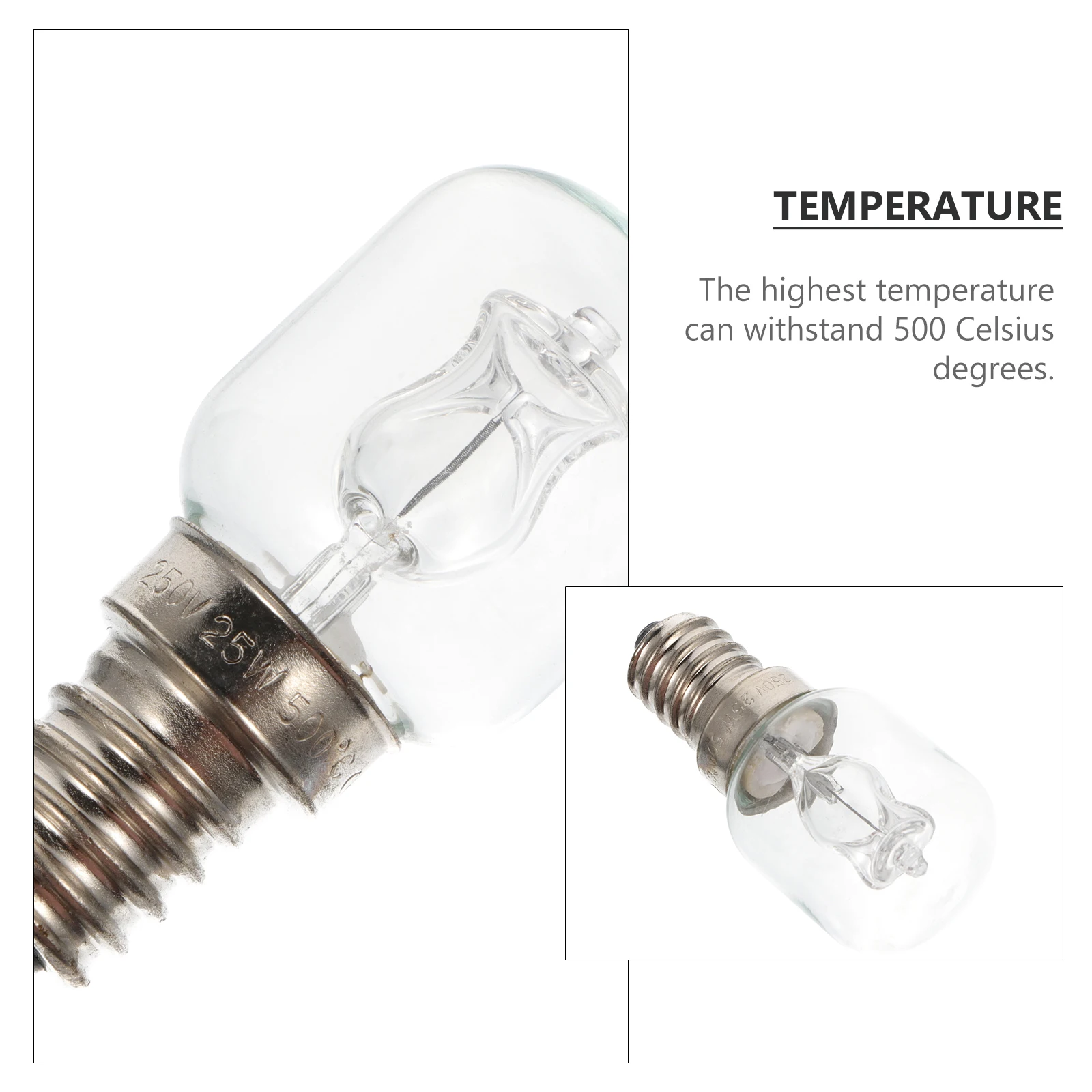 

25W Heat-Resistant Oven Light Bulb Easy Install Screw Thread Light Appliance Replacement Bulb