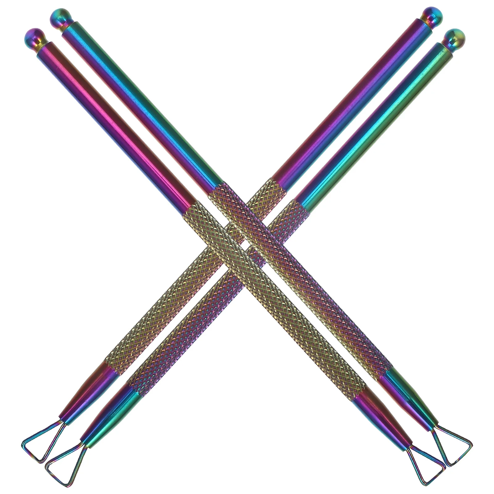 4 قطعة مسمار الفن إزالة أداة الفولاذ المقاوم للصدأ مثلث إهاب مقشرة للبشرة الميتة هلام البولندية تنظيف مانيكير صالون سبا المنزل #1