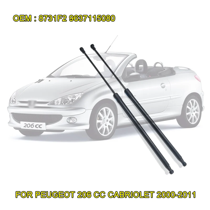 Газовая пружина/амортизатор задней стойки для Peugeot 206 CC Cabriolet 2000-2011, упор для подъема двери багажника, OE 8731F2 9637115080