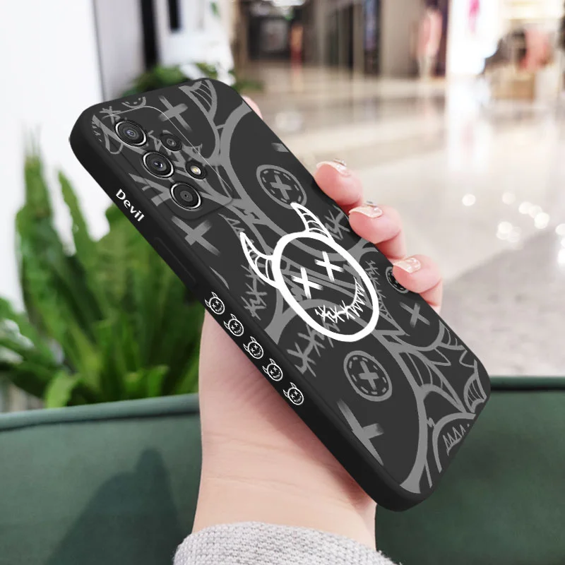 Funny Devil Case For Samsung A54 A34 A24 A14 A73 A53 A33 A23 A13 A03 A03S A72 A52 A52S A32 A12 A71 A51 A22 A21S A04 A04S 4G 5G image 6