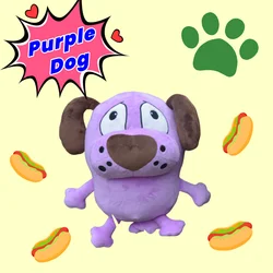 Rytanda Purple Dog Cute Kawaii Plush Spot Dog Toy Stuffed Animal Oft Toy Doll Birthday Halloween Christmas Gift