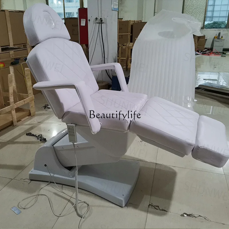 

01-Electric beauty bed multi-functional lifting pattern embroidery massage bed