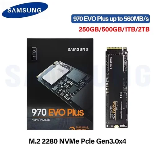 Samsung 970 EVO Plus SSD 1TB 2TB 500GB 250GB MLC NVMe disco duro HDD disco duro M.2 2280 unidad interna de estado sólido para ordenador portátil