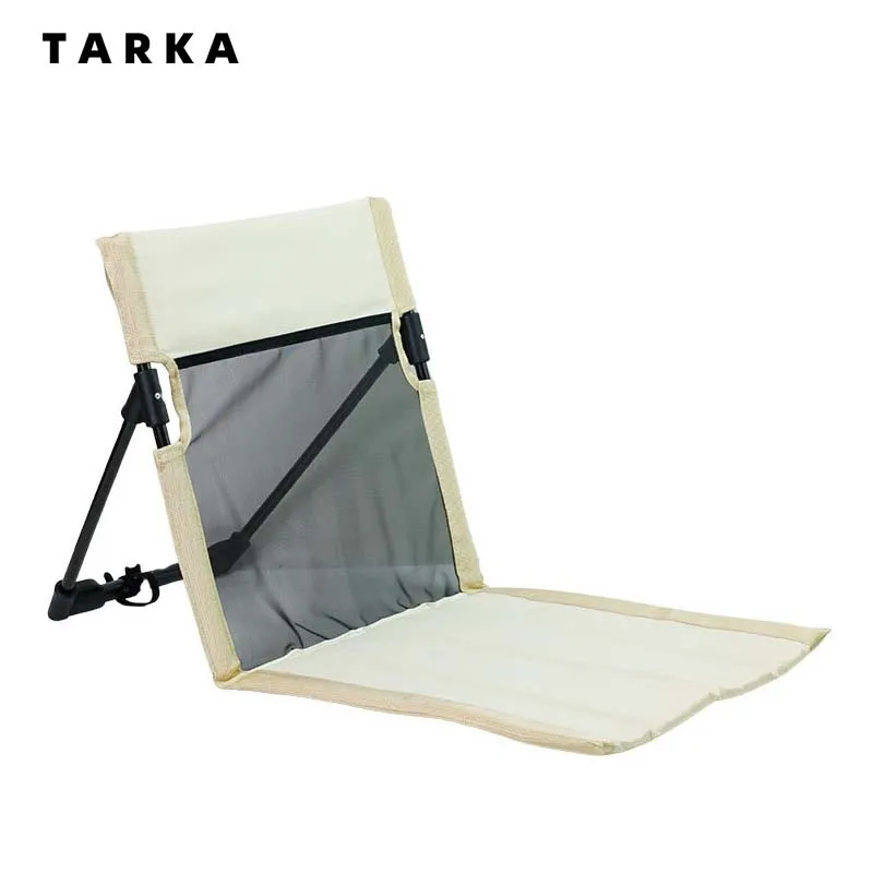TARKA Foldable Mesh Single Lazy Camping Chair with Backrest Cushion Outdoor Hiking Climbing Picnic Beach Furniture