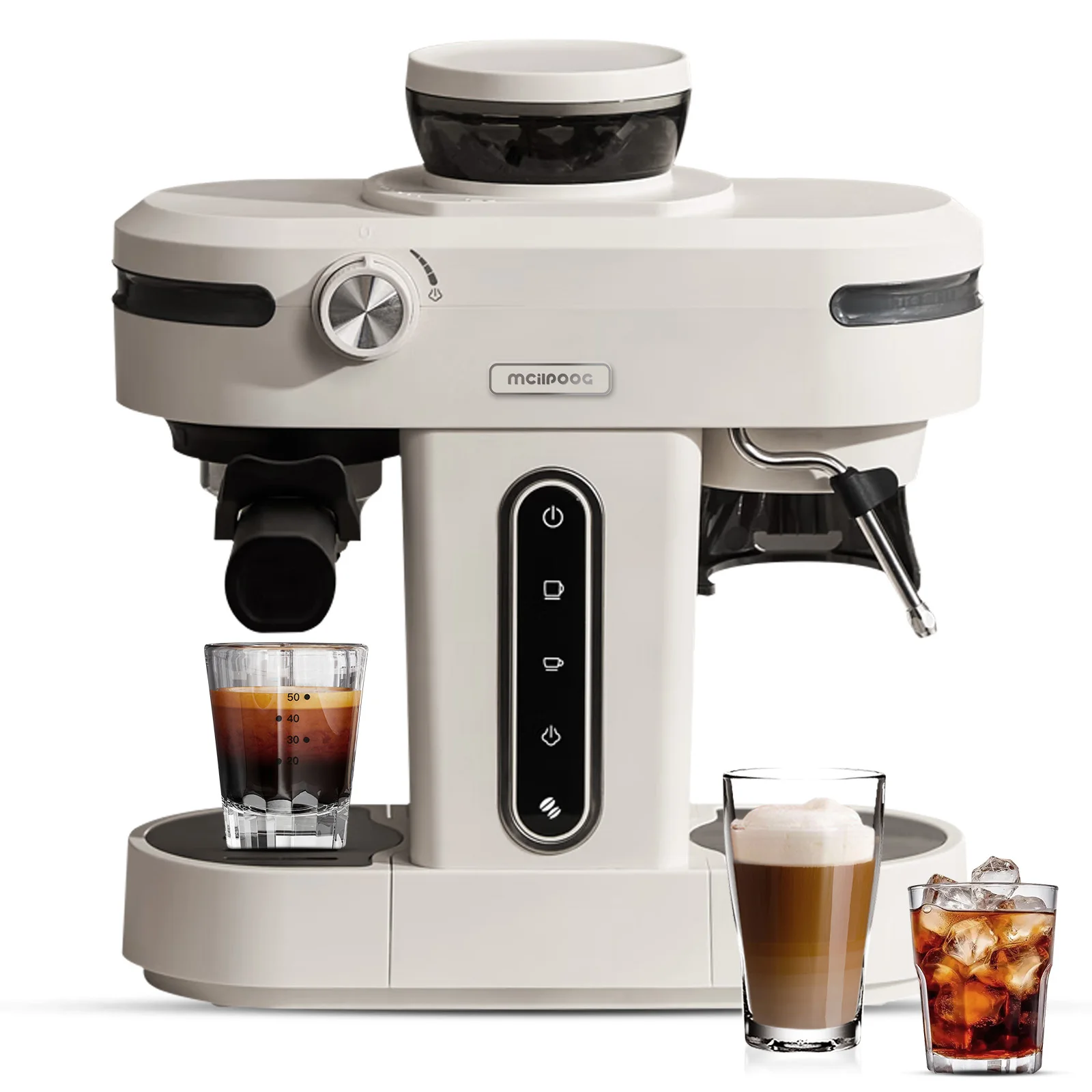 20Bar Electric Home Grain Grinder Manual Espresso Machine Coffee Maker