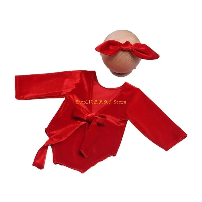 الوليد دش هدية عيد الميلاد بذلة Bowknot حك الطفل التصوير دعوى J0MF #2