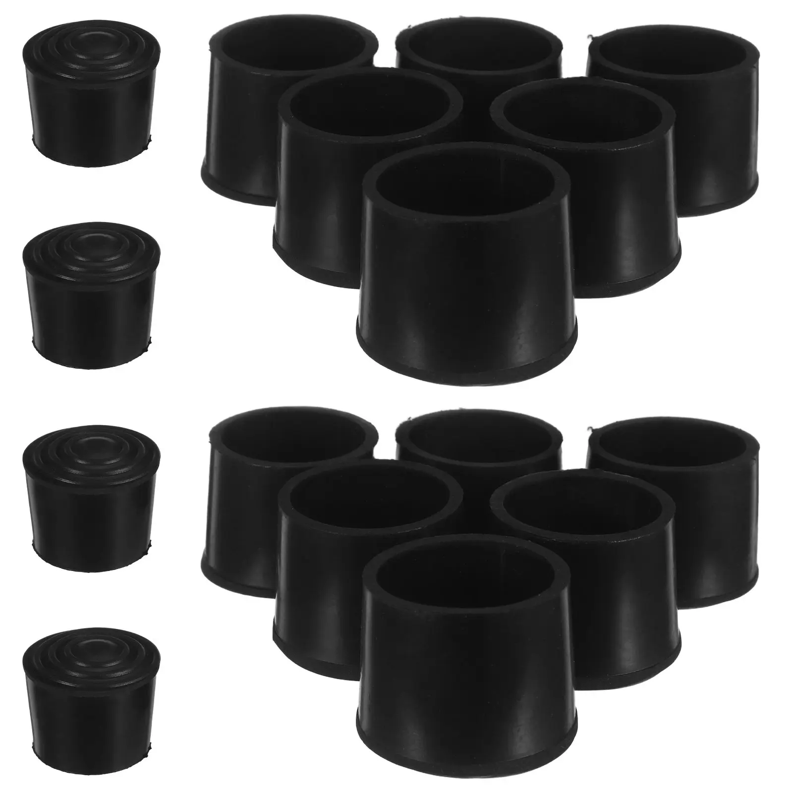 16Pcs Round Rubber Furniture Leg Caps 32Mm Non Skid Chair Feet Pads Anti Slip Floor Protectors for Dining Table Office