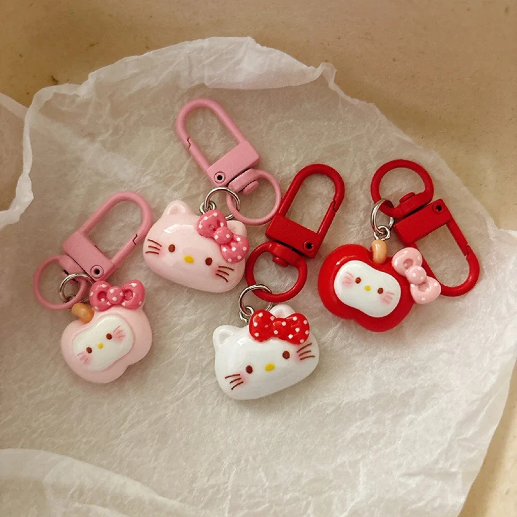 

Cute Girl Heart Butterfly Bow Cat Keychain Cartoon Pendant Student Bag Hanging Accessory Accessory Best Friend Gift