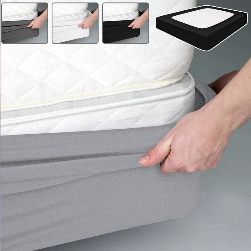 

1PC Box Spring Cover Around Bed Box Stretchy Wrap Around 4 Side of The Box Spring Alternative for Bed Skirt Twin/Full/Queen/King