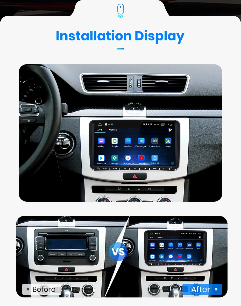 9 Inch Ips Screen 2 Din Car Dvd Gps Navigation RDS DSP 1G 16G 2G 32G Android 10.0 Car Multimedia Player Radio
