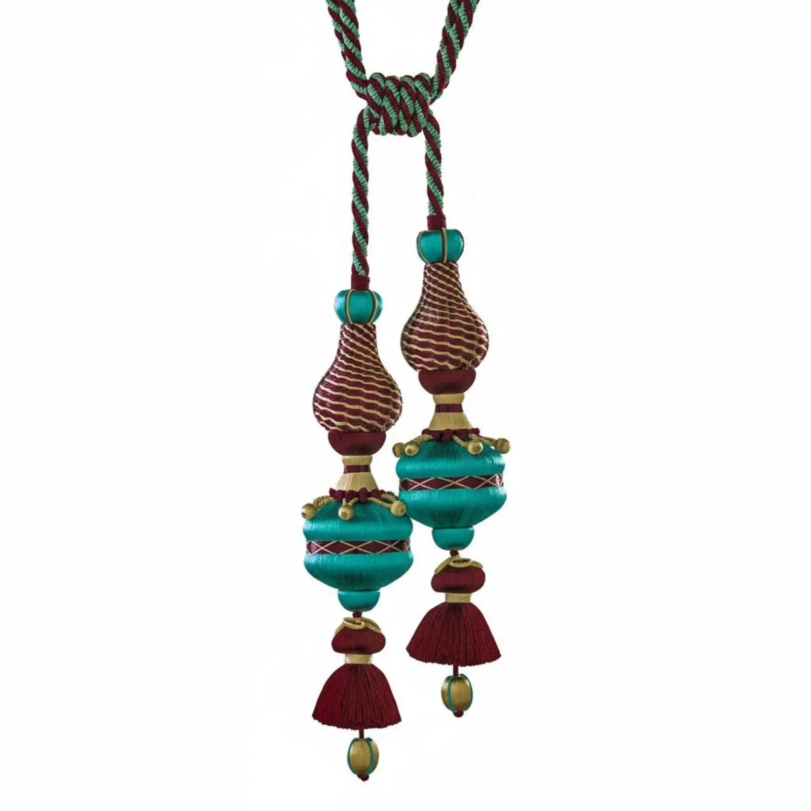 European Style Curtain Tassel Tieback for Drapes Cotton Rayon Blend Decorative Holder for Hotel Living Room